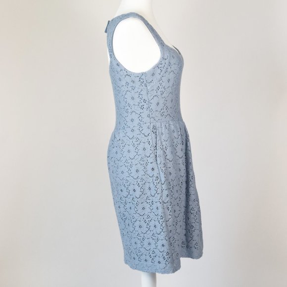 Anthropologie Deletta Silverfield Blue Sweetheart Dress w/ Cut Out Size S, Small - Picture 4 of 12